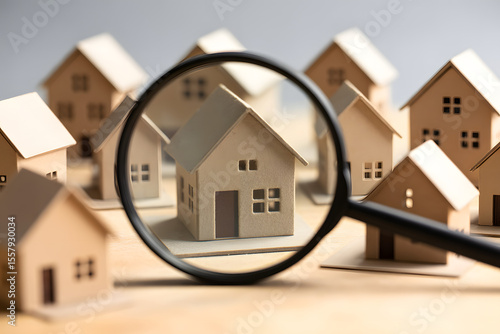 Finding the perfect property is like searching through paper houses with a magnifying glass, focusing on details for real estate success.