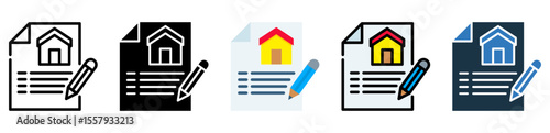 Lease Agreement icon multiple style 