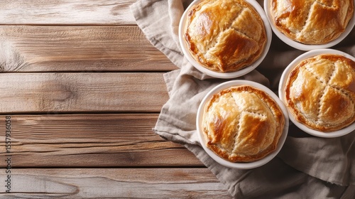 Wallpaper Mural Freshly Baked Individual Chicken Pot Pies with Golden Crusts Torontodigital.ca