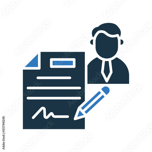 Employment Contract mixed color icon