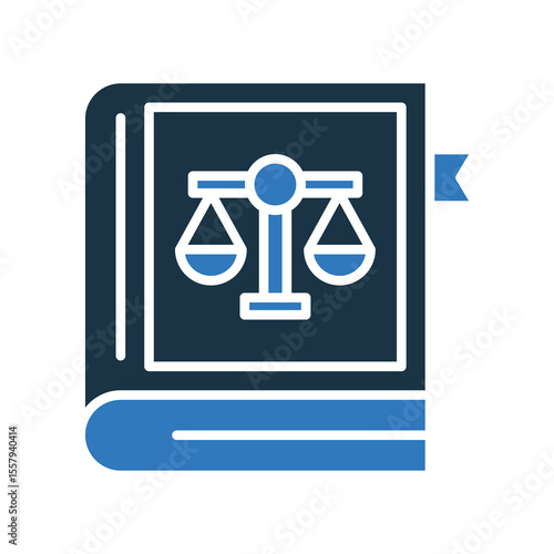 Law Book mixed color icon