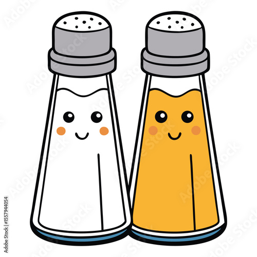 A simple salt-and-pepper shaker set with clear glass bodies and stainless steel lids, perfect for neatly seasoning meals while adding a classic touch to your table.
