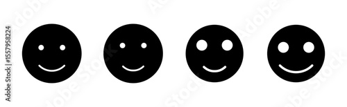 smile icon set. smile emoticon icon. feedback