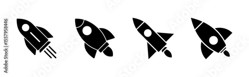 Rocket icon set. Startup icon vector.