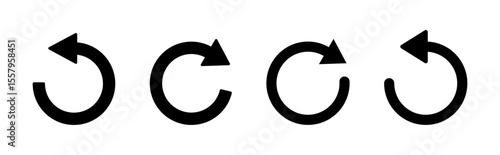 Refresh icon set. Reload icon vector. Update icon.
