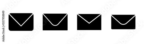 Mail icon set. email icon vector. E-mail icon. Envelope illustration