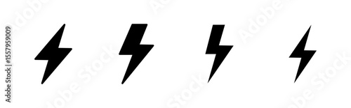 Lightning icon set. electric icon vector. power icon. energy sign