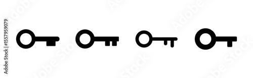 Key icon set. Key vector icon. Key symbol