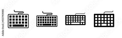 Keyboard icon set. keyboard vector symbol
