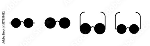 Glasses icon set. Glasses vector icon