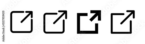 External link icon set. link icon vector. hyperlink symbol