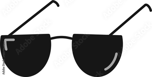 여름 패션 아이템 검정 선글라스 일러스트