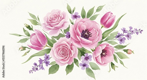 Pastel floral arrangement design