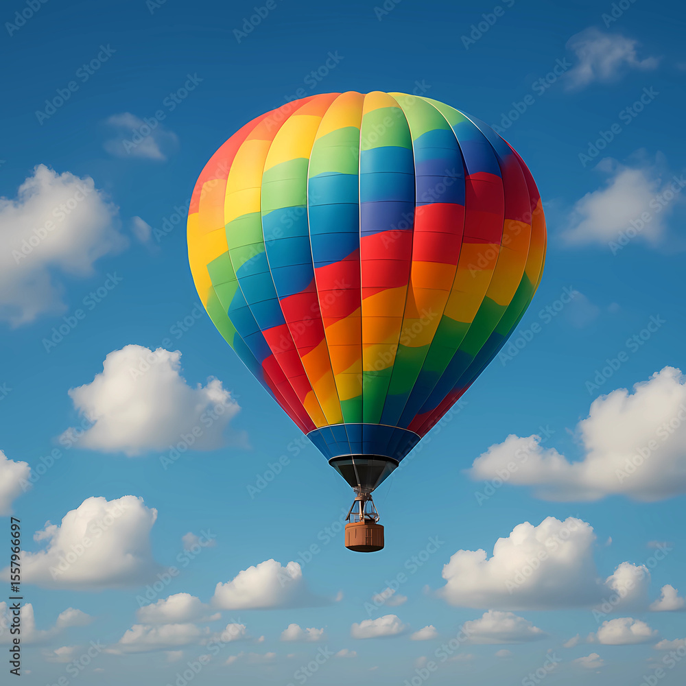 Fototapeta premium hot air balloon. Colorfull hot air balloons hot air balloon in sky