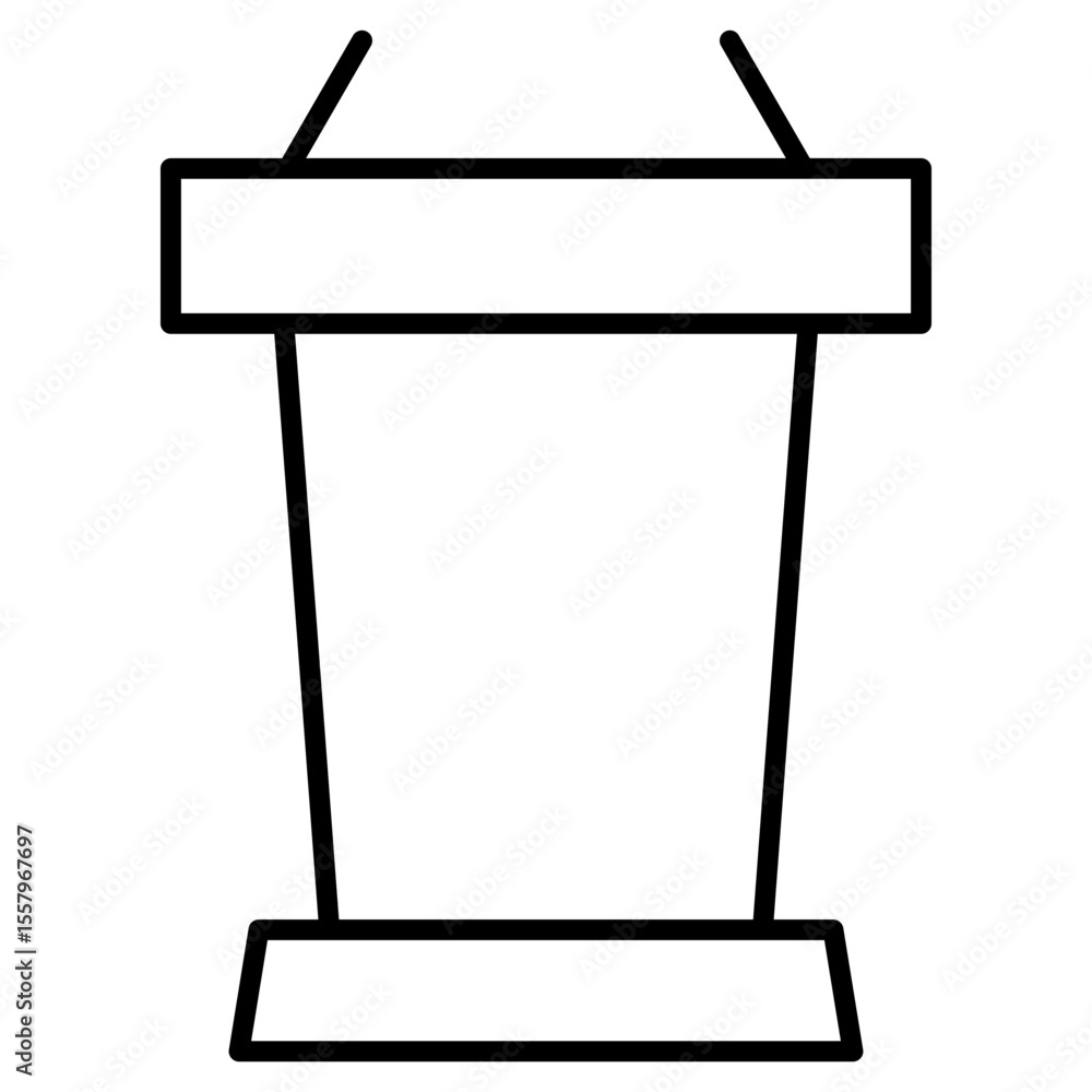 Fototapeta premium lecture podium, podium, conference, presentation icon