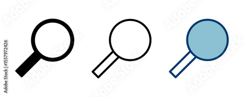 Search icon vector isolated on white background. Glass vector icon. search magnifying glass icon. Find