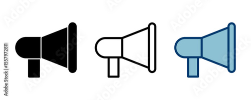 Megaphone icon vector isolated on white background. Loudspeaker icon vector. Volume icon