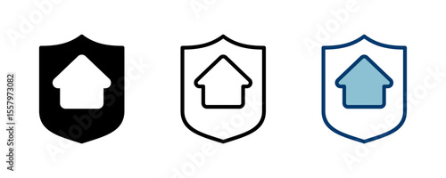 Home insurance icon vector isolated on white background. home protection icon