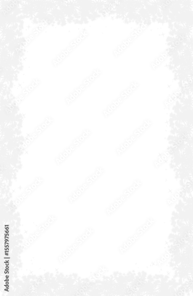 Fototapeta premium Christmas frame background with snowflakes, Winter snowfall ice border