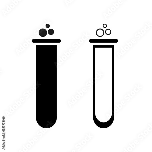 test tubes icon vector