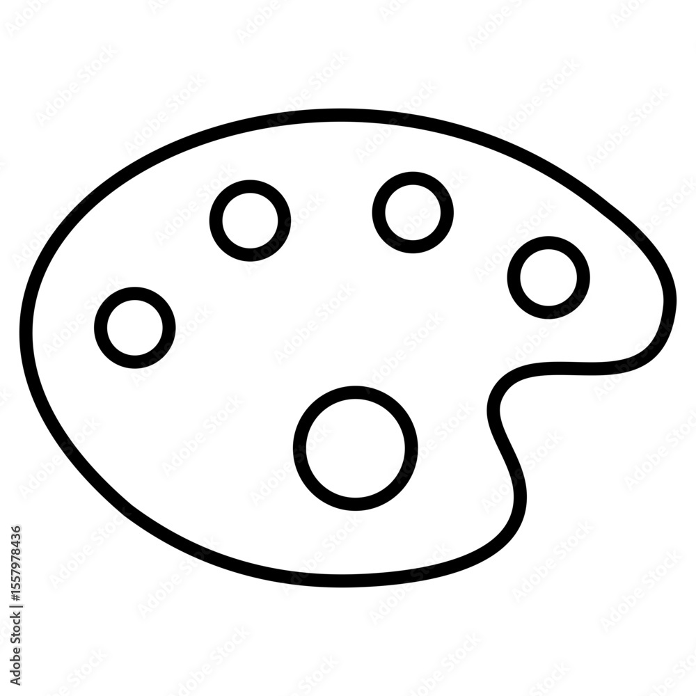 Obraz premium paint palette, drawing, tool, brush icon