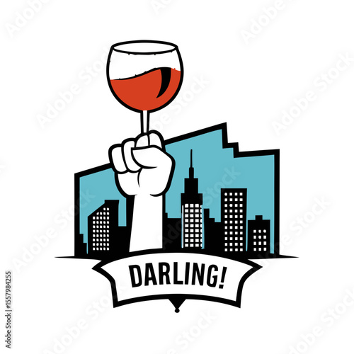 business man holding a glass of wine