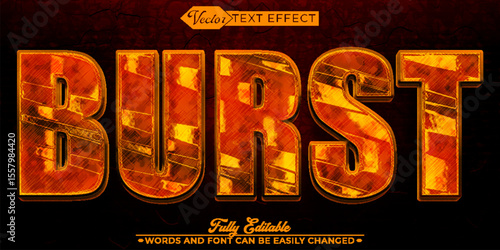  Burst Explosion Energy Flash Dynamic Power Editable Text Effect Template