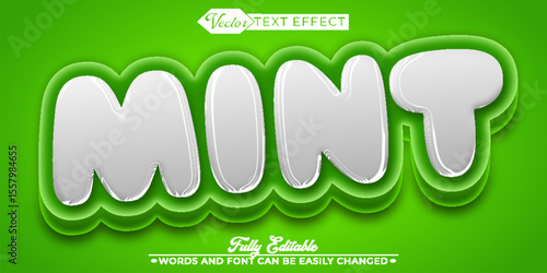  Mint Herb Fresh Cool Green Natural Fully Editable Text Effect Template