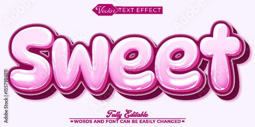  Sweet Candy Puff Sugar Soft Colorful Fully Editable Text Effect Template