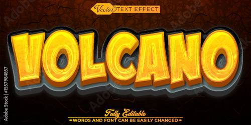  Volcano Lava Eruption Fire Molten Flowing Fully Editable Text Effect Template