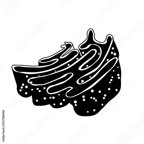 Tableau sur toile Rough endoplasmic reticulum icon, part of an animal cell