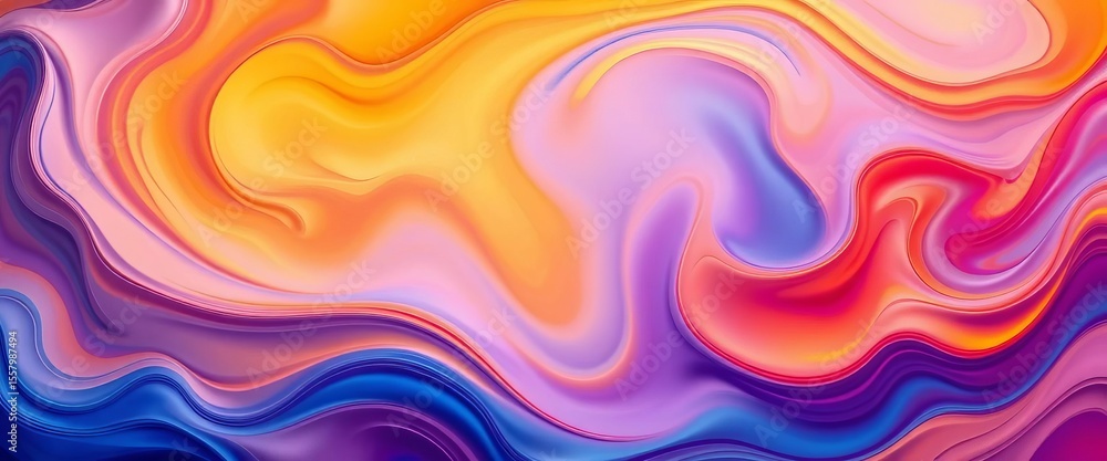 Obraz premium Fluid, swirling forms create a calming, abstract backdrop, minimal, background