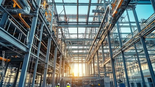 Wallpaper Mural Interior view of a large industrial structure under construction Torontodigital.ca