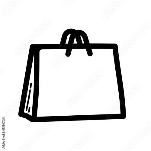 Vector Illustration of Blank Shopping Tote Bag