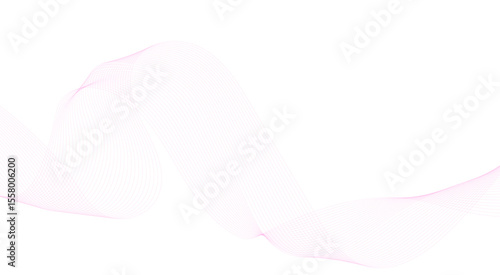 Light color wavy curve line technology concept background. Frequency soundwave backdrop. Business curve lines on transparent background. Modern background design.