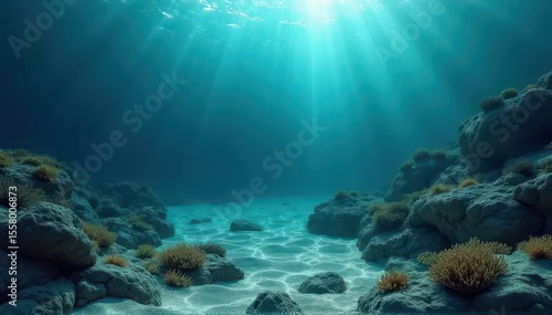 Wallpaper Mural Underwater scene with rocks and plants Torontodigital.ca