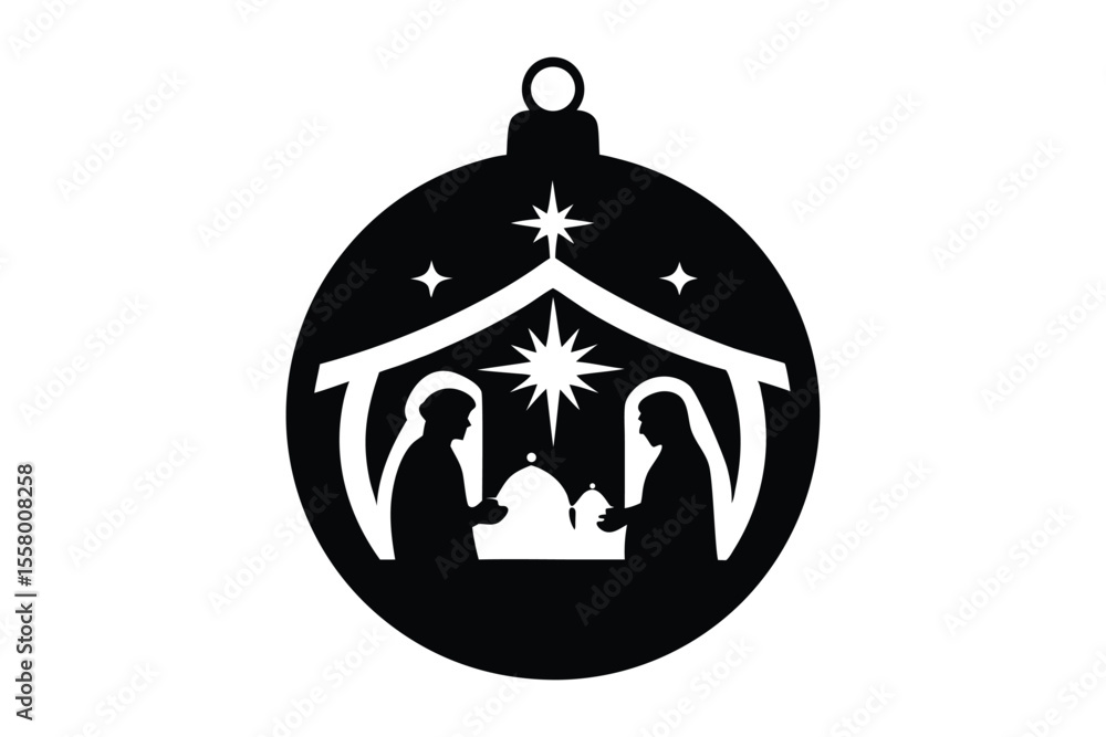 Fototapeta premium Merry Christmas Ball Ornaments Decoration Design