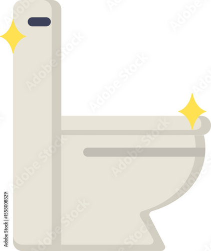 Sparkling Toilet Flat Icon