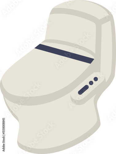 Smart Toilet Flat Icon