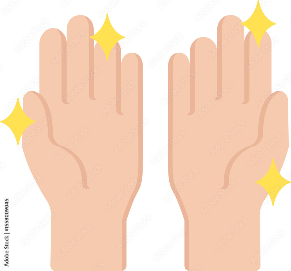 Obraz premium Clean Hand Flat Icon