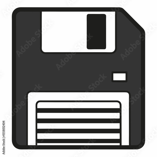 black floppy disk
