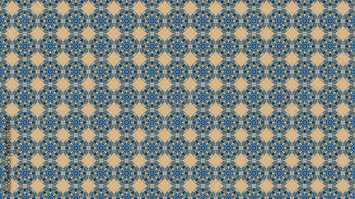 Premium and Colorful floral pattern with geometric design.