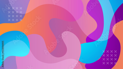 Abstract colorful fluid design suitable for backgrounds, prints, packaging, and web design projects needing vibrant and dynamic visuals.