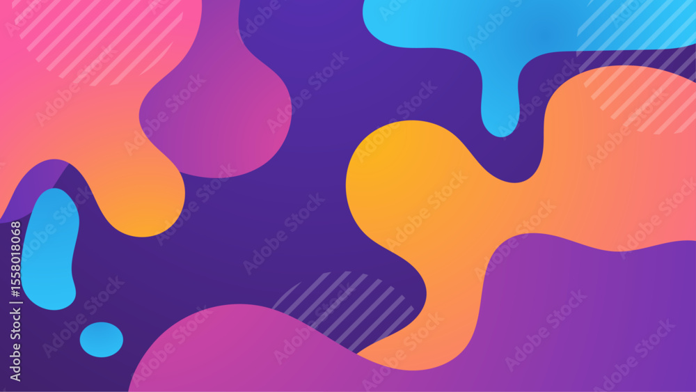 Abstract digital illustration with orange, purple, and blue geometric shapes. Perfect for modern backgrounds, web designs, or vibrant print materials. Abstract digital illustration with orange, purple, and blue geometric shapes. Perfect for modern backgrounds, web designs, or vibrant print materials.