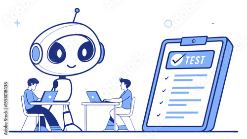 AI Robot Supervising Human Digital Work and Test Completion