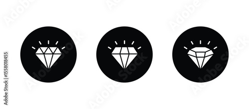 Diamond icon vector for web, computer and mobile app	