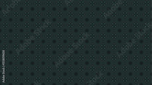 Modern pattern with geometric and floral decorative elements.