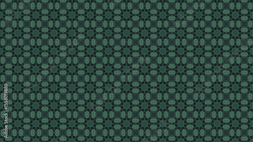 Modern pattern with geometric and floral decorative elements.