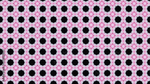 Modern pattern with geometric and floral decorative elements.