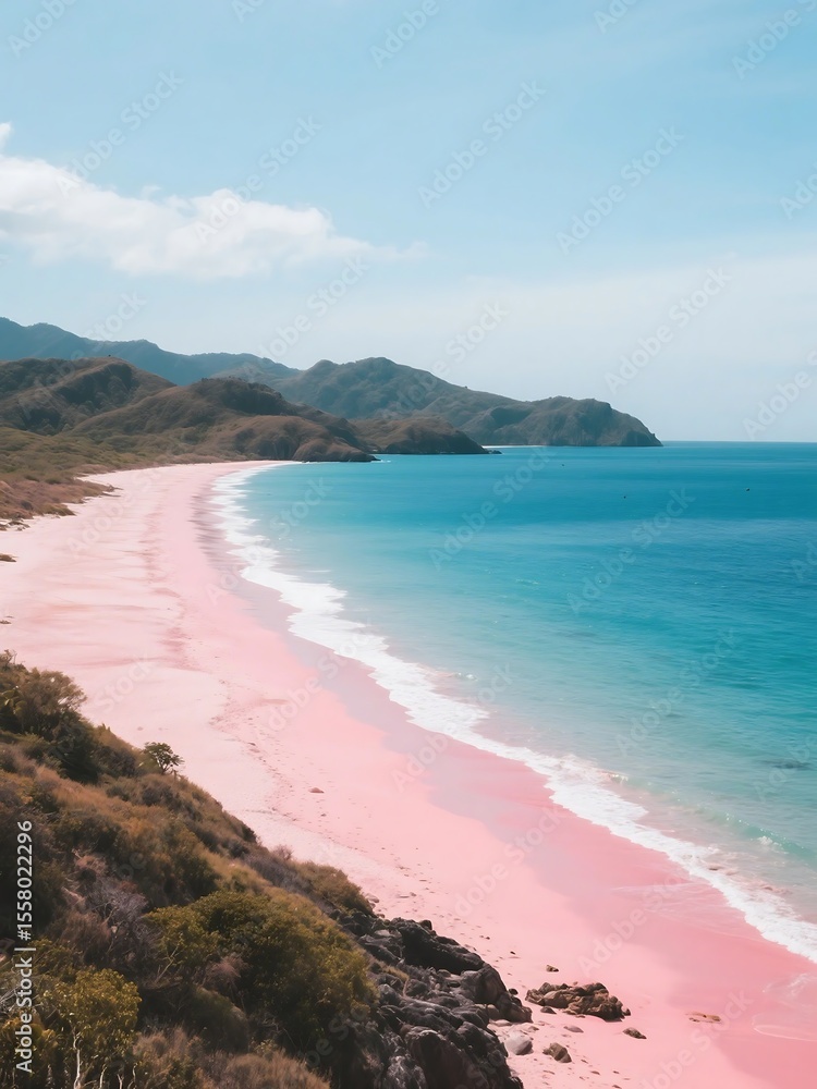 Fototapeta premium Pink Beach, Komodo Island, Indonesia
